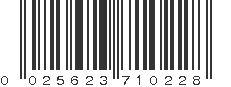 UPC 025623710228