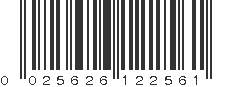 UPC 025626122561