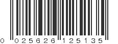 UPC 025626125135