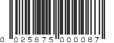 UPC 025675000087