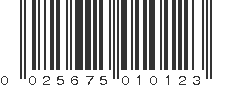 UPC 025675010123