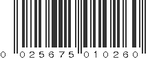 UPC 025675010260