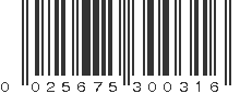 UPC 025675300316