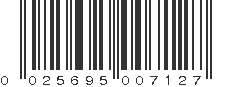 UPC 025695007127