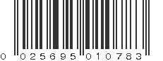 UPC 025695010783