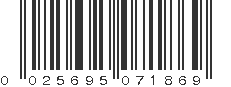 UPC 025695071869