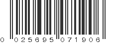 UPC 025695071906