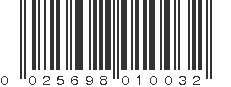 UPC 025698010032