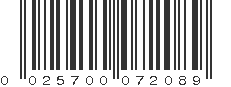 UPC 025700072089