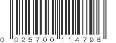 UPC 025700114796