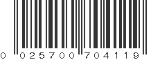 UPC 025700704119