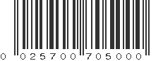 UPC 025700705000