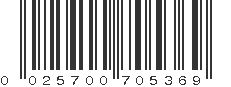 UPC 025700705369