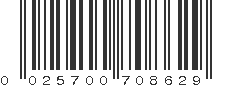 UPC 025700708629