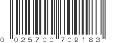 UPC 025700709183