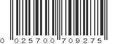 UPC 025700709275