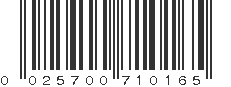 UPC 025700710165