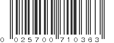 UPC 025700710363