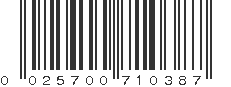 UPC 025700710387