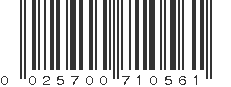 UPC 025700710561