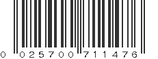 UPC 025700711476