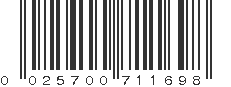 UPC 025700711698