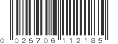 UPC 025706112185