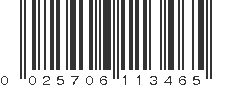 UPC 025706113465