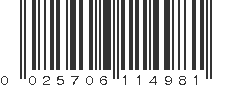 UPC 025706114981