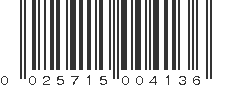 UPC 025715004136