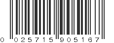 UPC 025715905167