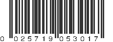 UPC 025719053017