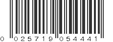 UPC 025719054441