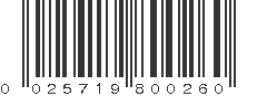 UPC 025719800260