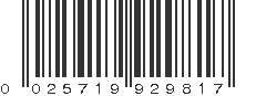 UPC 025719929817