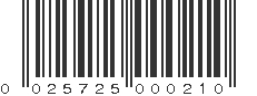 UPC 025725000210