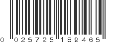 UPC 025725189465