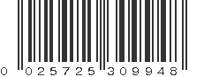 UPC 025725309948