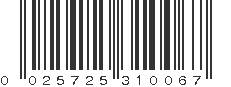 UPC 025725310067