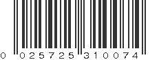 UPC 025725310074