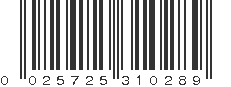 UPC 025725310289