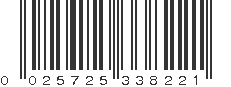 UPC 025725338221