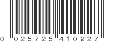 UPC 025725410927