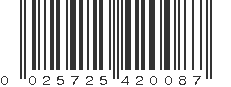 UPC 025725420087