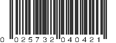 UPC 025732040421