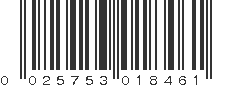 UPC 025753018461