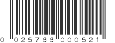 UPC 025766000521