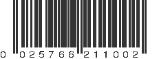 UPC 025766211002