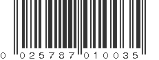 UPC 025787010035