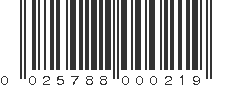 UPC 025788000219